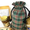 thumbnail image 3 of McCuan Green and Scotty Red Tartan Large Plaid Homespun Fabric Gift Bag; 15" x 10" - Set of 4, 3 of 5