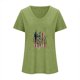 thumbnail image 3 of Camisetas Casuales de las Mujeres Gradiente Día de la Independencia Impreso Cuello Redondo, Blusa de Manga Corta para Diario, Fiesta Y Primavera Verano, 3 of 3