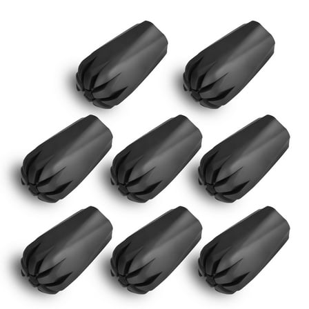 SupreGear Trekking Pole Tips - 8-Pack Anti-Slip Rubber Replacement Caps, Fits 11mm/0.43" Hole