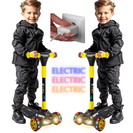 INOKIM - ICON Kids Scooter w/4 miles  Max Operating  Range & 4 mph Max Speed - Yellow