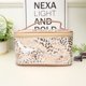 thumbnail image 5 of GOOHOCHY Bolsa de cosméticos cuadrada creativa dorada con estampado de leopardo, bolsa de almacenamiento de maquillaje con cremallera, bolso de mano de gran capacidad para mujer, para viajes, 5 of 8