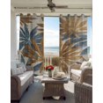 thumbnail image 6 of Navy Blue Brown Blackout Curtains for Bedroom Living Room Darkening Curtains 90 Inch Retro Tropical Palm Leaves Botanical Black Out Window Curtain Privacy Window Treatment Grommet Drapes 52"x90"x2, 6 of 9