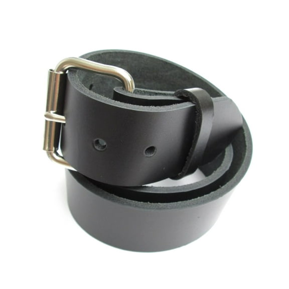 Heavy Duty Black Mens Leather Belt 1 3/4" Wide Size 32