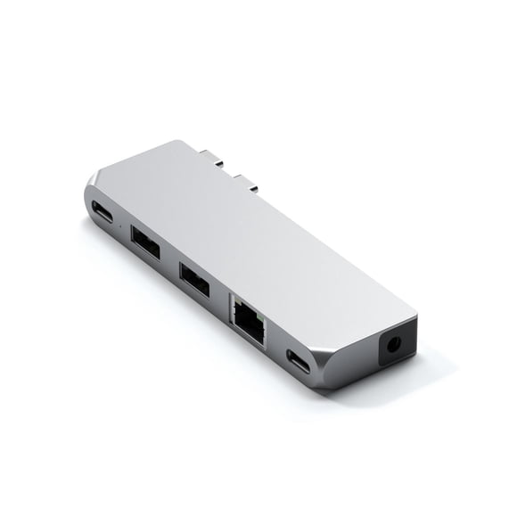 Hub Pro Mini SATECHI Plata USB4 con Ethernet y Jack de Audio para MacBook Pro/Air M2/M1