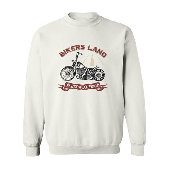 Bikers Land, Speed And Courage Sweatshirt Men -Image by Shutterstock, Male XX-Large