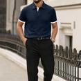 thumbnail image 2 of Wear Breeze Shirts for Men Beer Belly Capri Polo Shirts Short Sleeve Collared Textured Stretchy Casual Golf Shirt, 2 of 7