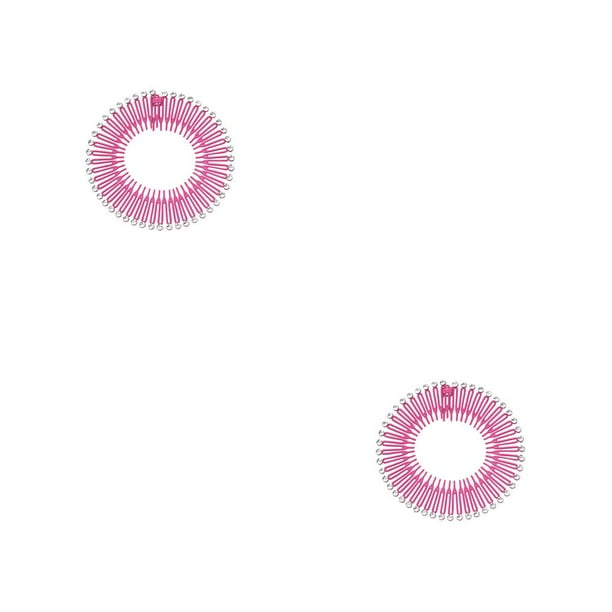 Qarigey Peine elástico entrelazado con circulares completos, peines flexibles, soporte para diadema, diadema para banquete, tocado para mujer, Rosa roja 2piezas Qarigey CBP303887