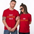 thumbnail image 2 of Summer Savings! Stamzod Couple Shirt His And Hers St. Patrick's Day Short Sleeve Matching Outfit T Shirts Letter Print Plus-Size Basic Tee Top For Women, 2 of 7