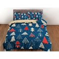 thumbnail image 3 of Juego de funda nórdica con estampado de árbol de navidad azul, ropa de cama de Navidad &, 3 of 4