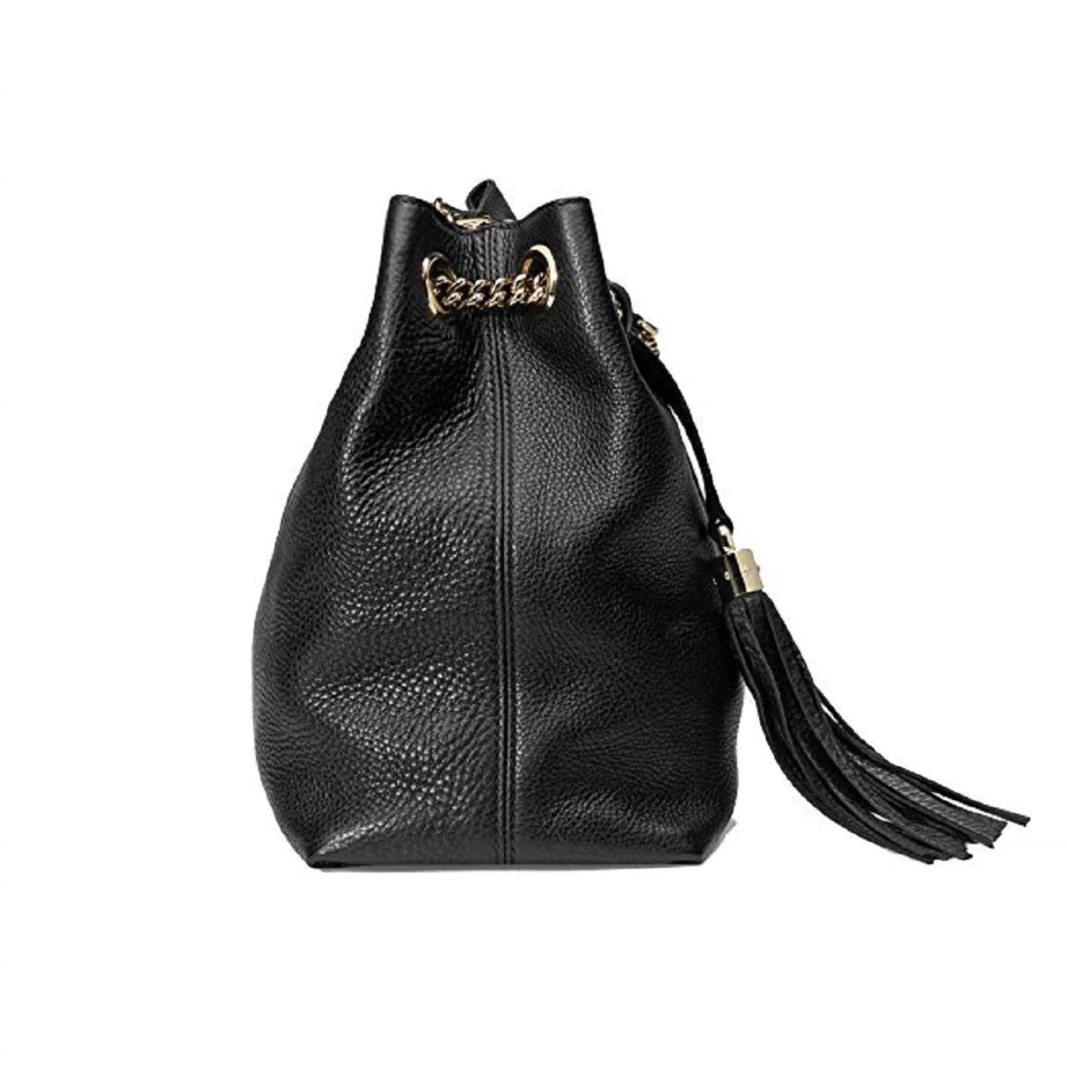 Gucci SOHO Hobo Bag in Black Leather With Gold Toned Hardware 