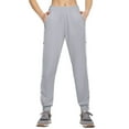 thumbnail image 5 of TrendOFT Womens Tear Away Basketball Pants Casual High Split Snap Button Post Surgery Sweatpants with Pocket Grey XL, 5 of 6