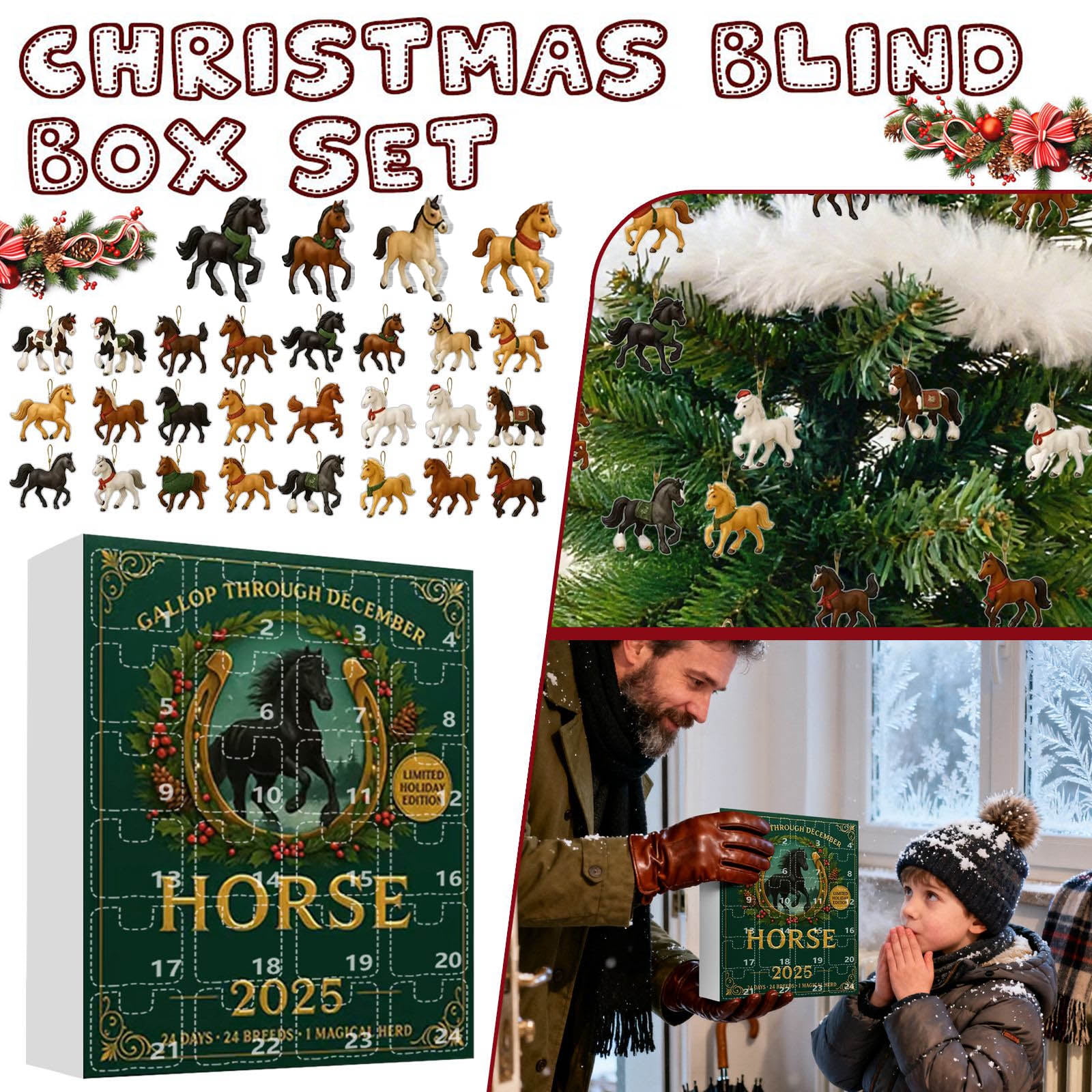 Horse Falling Advent Calendar 2025 - Gallop Jusqu'en Décembre