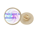 thumbnail image 1 of Broche de oro metálico circular, 1 of 3