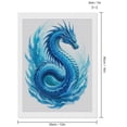 thumbnail image 2 of Diamond Art Kits for Adults, Blue Serpent Water Dragon Art 5D Diamond Painting Kits for Adults Beginners, DIY Full Drill Diamond Painting, Gem Art and Crafts 12x16, 2 of 7