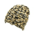 thumbnail image 2 of Only Moment Gold Knit Cuffed Soft Warm Unisex Skull Stocking Cap Acrylic fiber Fuzzy Winter Hats Thick Warm Beanie Hats for Men Women Outdoor Knit Cap One Size, 2 of 3