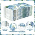 thumbnail image 2 of Hydrangea Paper Napkins 3 Ply Watercolor Blue and White Floral Butterfly Disposable Absorbent Hand Towel, 2 of 4