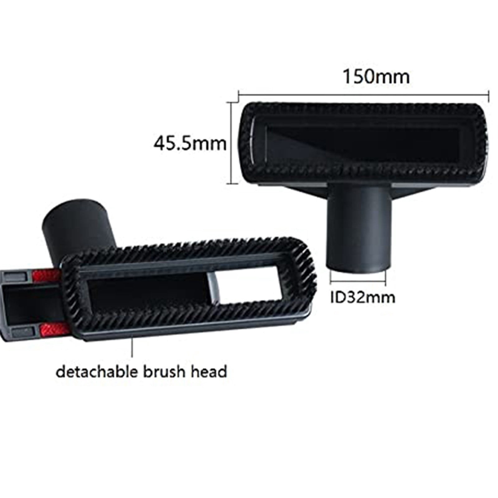 Universal Vacuum Attachments & Brushes Kit - Hardwood Floor Vacuum Brush Head Attachment & Shop-vacs Accessories - Universal Vacuum Hose Adapter Kit & Dryer vent Flexible Crevice Attachment