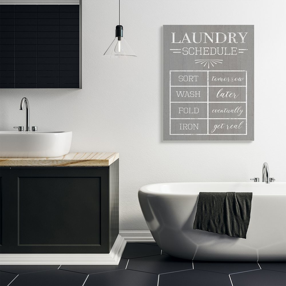 Stupell Industries Relaxed Laundry Room Schedule Family Home Designed by Daphne Polselli