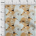 thumbnail image 2 of oneOone Polyester Lycra Light Brown Fabric Abstract Face Craft Projects Decor Fabric Printed By The Yard 56 Inch Wide, 2 of 4