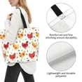 thumbnail image 3 of Balery Flower Chicken Bolsa Tote Estilo Estético con Cremalleras, Bolsa de Hombro, Bolsa de Compras Grande y Plegable, 3 of 8