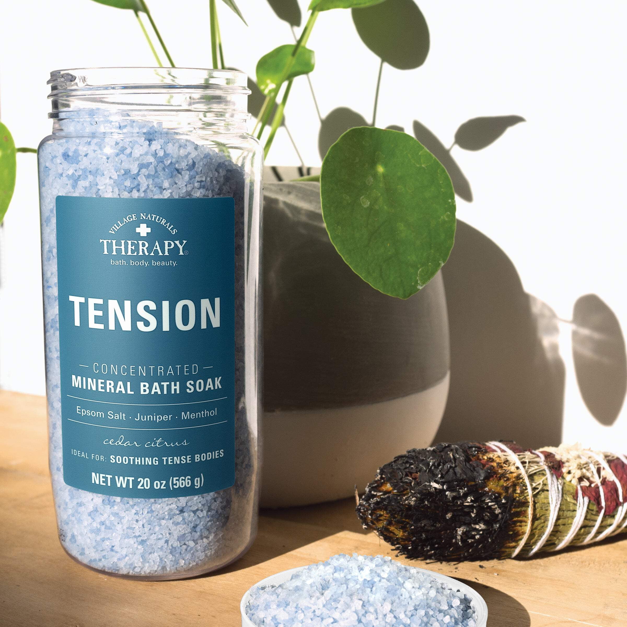 Village Naturals Therapy Tension Relief Concentrated Mineral Bath Soak