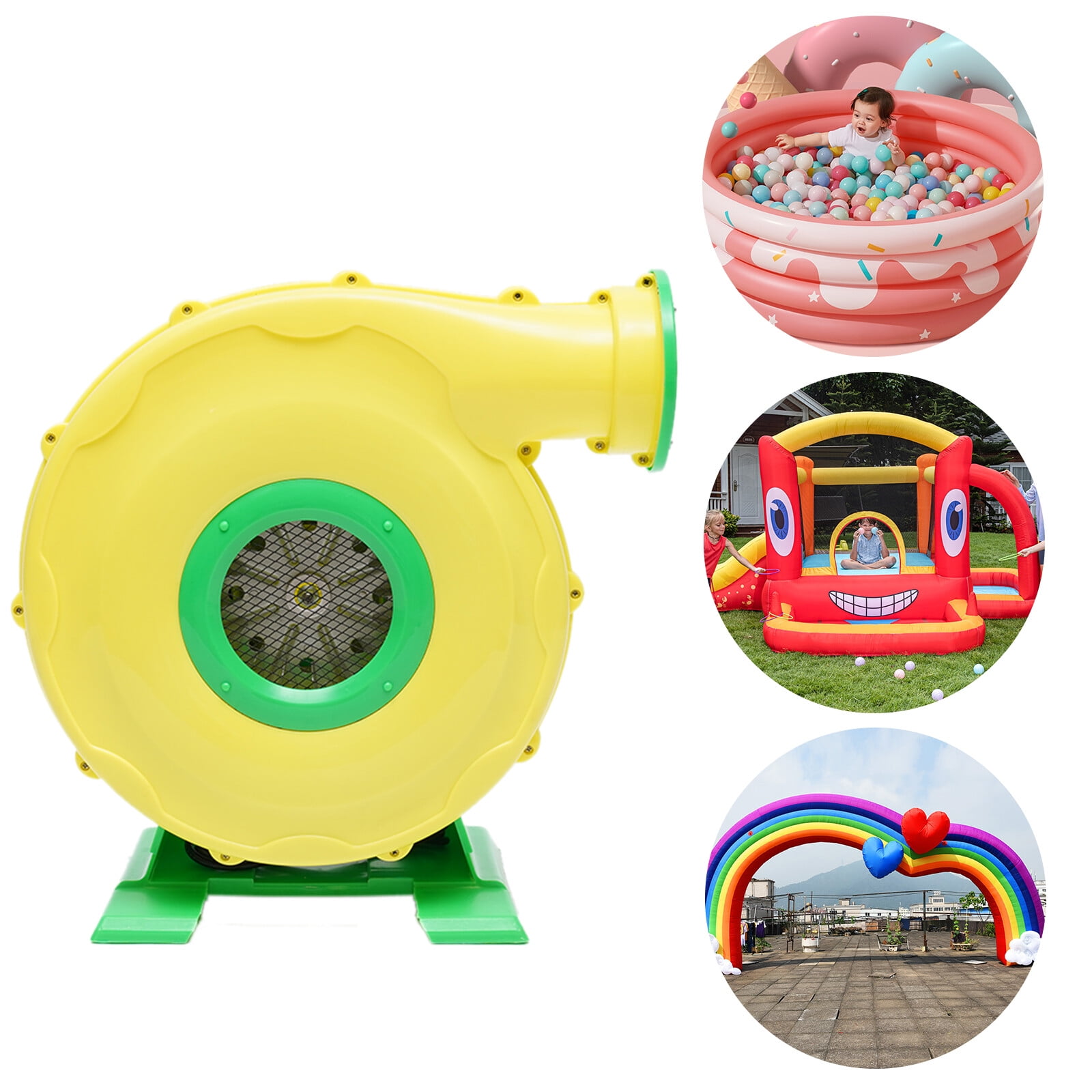 ToppiJoy 1100W 1.5HP Corded Air Blower Inflatable Bounce House Fan Electric Blower Motor Pump Perfect for Inflatable Bounce Bubble Tents Water Slide and Bouncy Castle Jumper Indoor & Outdoor