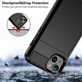 thumbnail image 6 of Case Compatible with iPhone 15 with Card Holder, Dual Layer Shockproof Wallet Phone Case, Hidden Card Slot Sliding Protective Hard Shell Back Cover Slim Case for iPhone 15, 6.1 Inch Black, 6 of 7