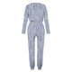 thumbnail image 5 of Puntoco Traje Casual Con Cordón Y Cuello Redondo De Manga Larga Con Estampado Holgado A La Moda Para Mujer Azul Claro Xl, 5 of 5