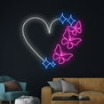 thumbnail image 3 of Handmadetneonsign Butterfly Heart Neon Sign, Heart Butterfly Led Sign, Heart Neon Light, Butterfly, 3 of 5