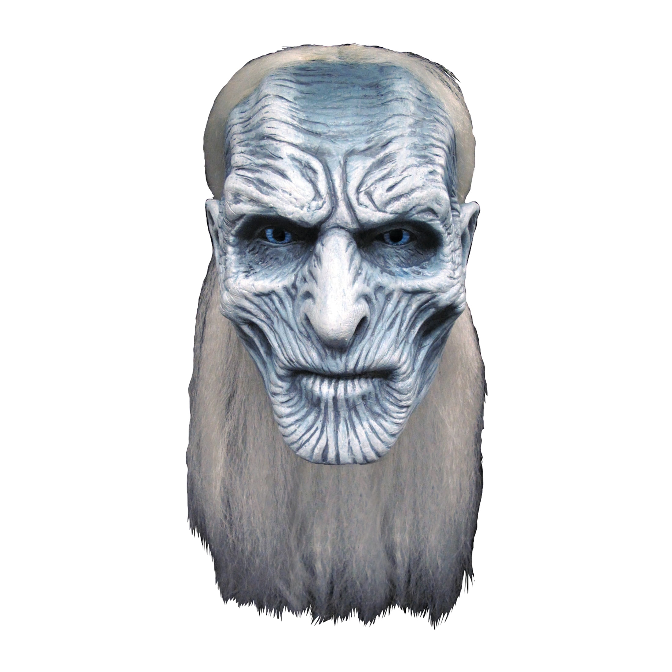 Adult Men's White Walker Game of Thrones Halloween Cosplay Costume Mask W/ Hair 
