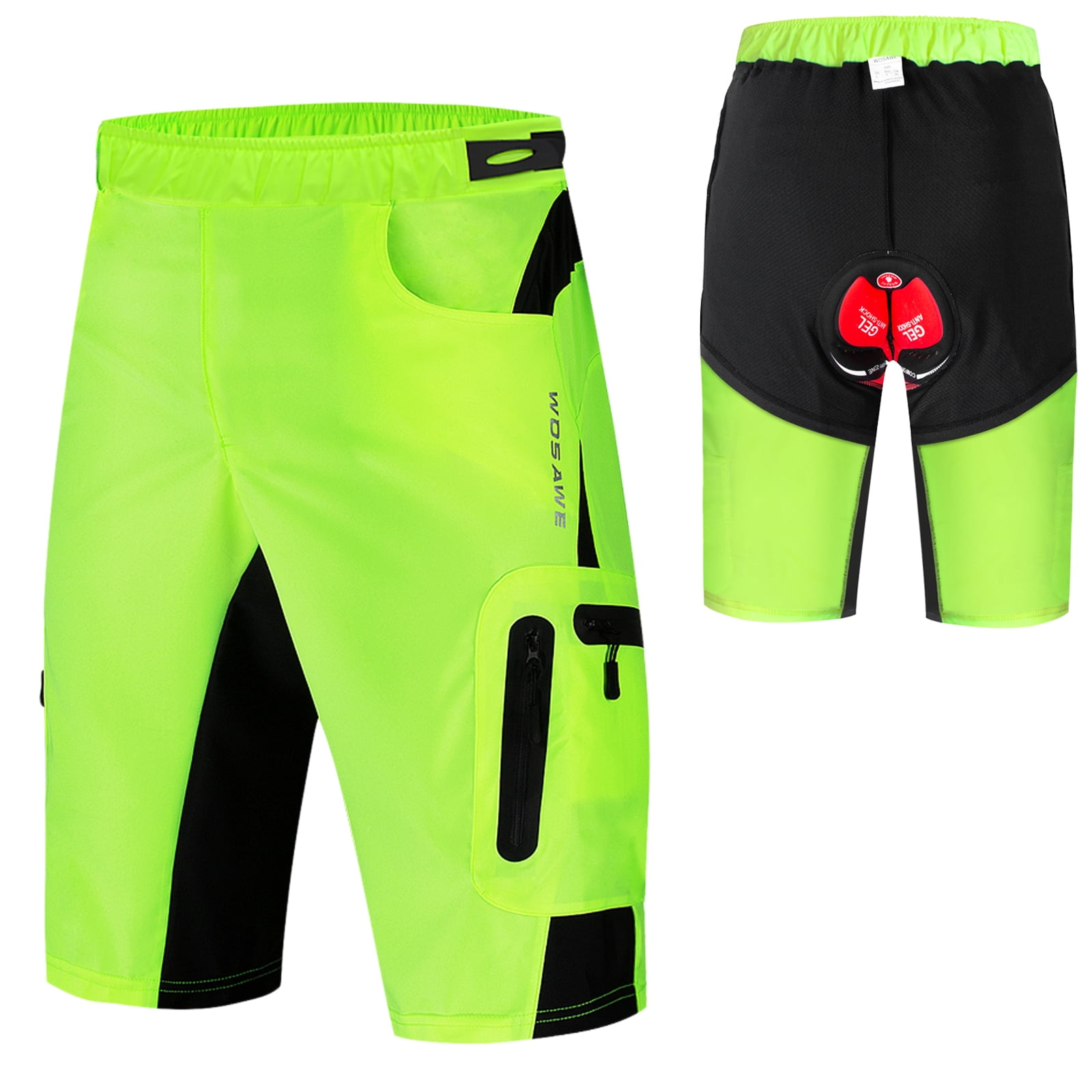 Mens Baggy Cycling Shorts MTB Bike Short Pants Loose 3D Padded Shorts Breathable
