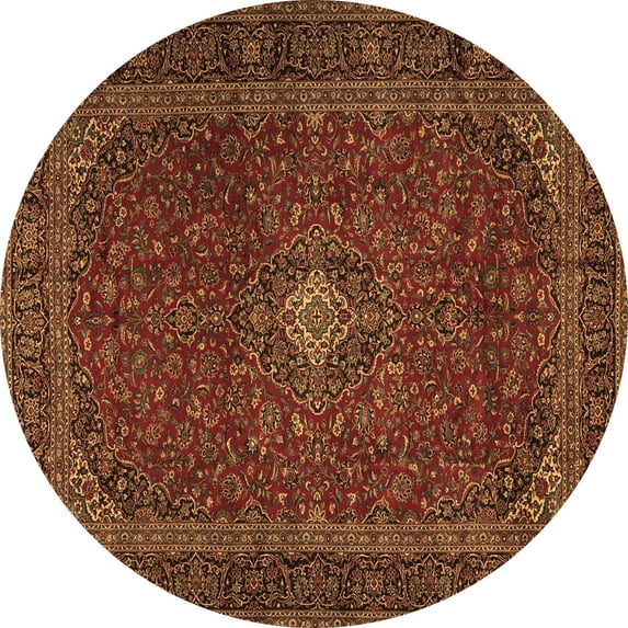 Ahgly Company Indoor Round Persian Brown Traditional Area Rugs, 4' Round