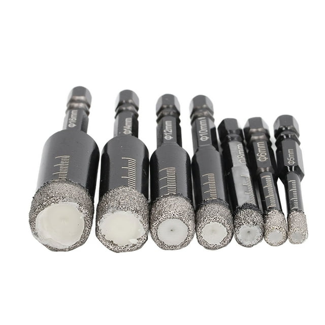 Broca de Taladro de Diamantes, Sierra de Orificio de Diamante Fácil de Uso de Sierra de Enfriamiento Rápido Con Vástago Hexagonal para porcelana