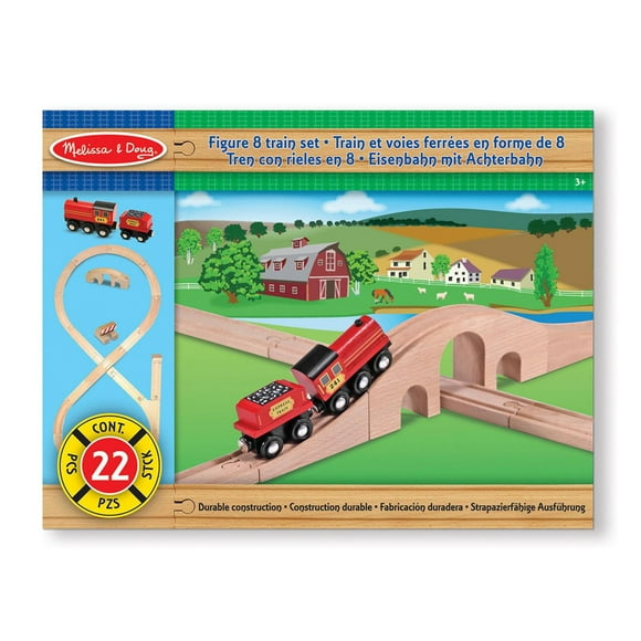 Melissa & Doug Classic Wooden Figure Eight Train Set
