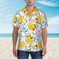 thumbnail image 4 of Easygdp Ducks and Anchors Men's Hawaiian Shirts Print Lapel Short Sleeve for Beach, vacation, party, casual occasions - X-Large, 4 of 9