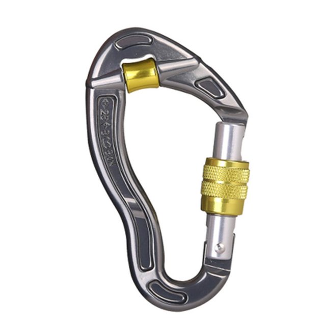 CNKOO Mousquetons d'Escalade à Verrouillage Automatique 25 Kn, Clips à Torsion et Mousquetons Robustes pour Escalade sur Rocher, Rappeler et Alpinisme, en Forme de D, 4,13 Pouces, Grande Taille