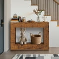 thumbnail image 3 of Kojooin Rustic Farmhouse Console Table with Storage Shelf, 47 Inch Wooden Narrow Entryway Sofa Table for Hallway or Foyer, 3 of 7