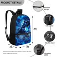 thumbnail image 5 of Yuyamidu Lightning Blue Dinosaured 17 Inch Laptop Backpack, Large Capacity School Bag for Teen Boys, Multi-Pocket Casual Daypack for Travel Outdoor Activities, 5 of 6
