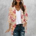 thumbnail image 5 of Hvyesh Womens Summer Cardigan Lightweight 3/4 Sleeve Kimono Cardigans Beach Vacation Cover up, 5 of 5