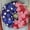E, variant on 250th Anniversary Patriotic Wreath, Memorial Wreaths 3D Eagle Wreaths for Front Door, Red White and Blue Wreath All-Weather Farmhouse Outdoor Holiday Decoration