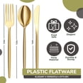 thumbnail image 2 of Crown Display Plastic Forks and Spoons 120 Combo Pack Gold Disposable Silverware Set, 2 of 5