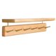 thumbnail image 1 of Estante de madera maciza con ganchos, perchero de pared, estantes con 6 ganchos de latón, 1 of 7