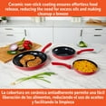 thumbnail image 6 of IMUSA Nonstick Ceramic Cookware Set 3-Piece 7in/9in/11in, with Stay-Cool Handles, Aluminum, Red, 6 of 9