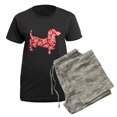thumbnail image 5 of CafePress - Aloha Doxies In Red Women's Dark Pajamas - Women's Short Sleeve Print T-Shirt and Pants Dark Cotton Pajama Set, 5 of 7