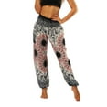thumbnail image 2 of Defitshape Women's Boho Harem Pants Smocked Waist Yoga Hippie Palazzo Summer Beach Pants Pattern10 One Size, 2 of 5