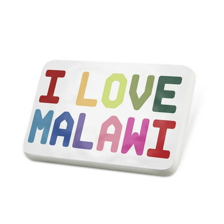 Porcelein Pin I Love Malawi ,Colorful Lapel Badge – NEONBLOND