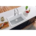 thumbnail image 5 of Ruvati USA RVG1027WH 27 x 20 in. Drop-in Topmount Granite Composite Single Bowl Kitchen Sink, Arctic White, 5 of 7