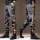 thumbnail image 4 of Pantalones cargo para hombre, pantalones de trabajo grises, pantalones para hombre, otoño, nailon apilado, Y2k, pantalones holgados de lujo baratos, talla grande, informales, 4 of 5