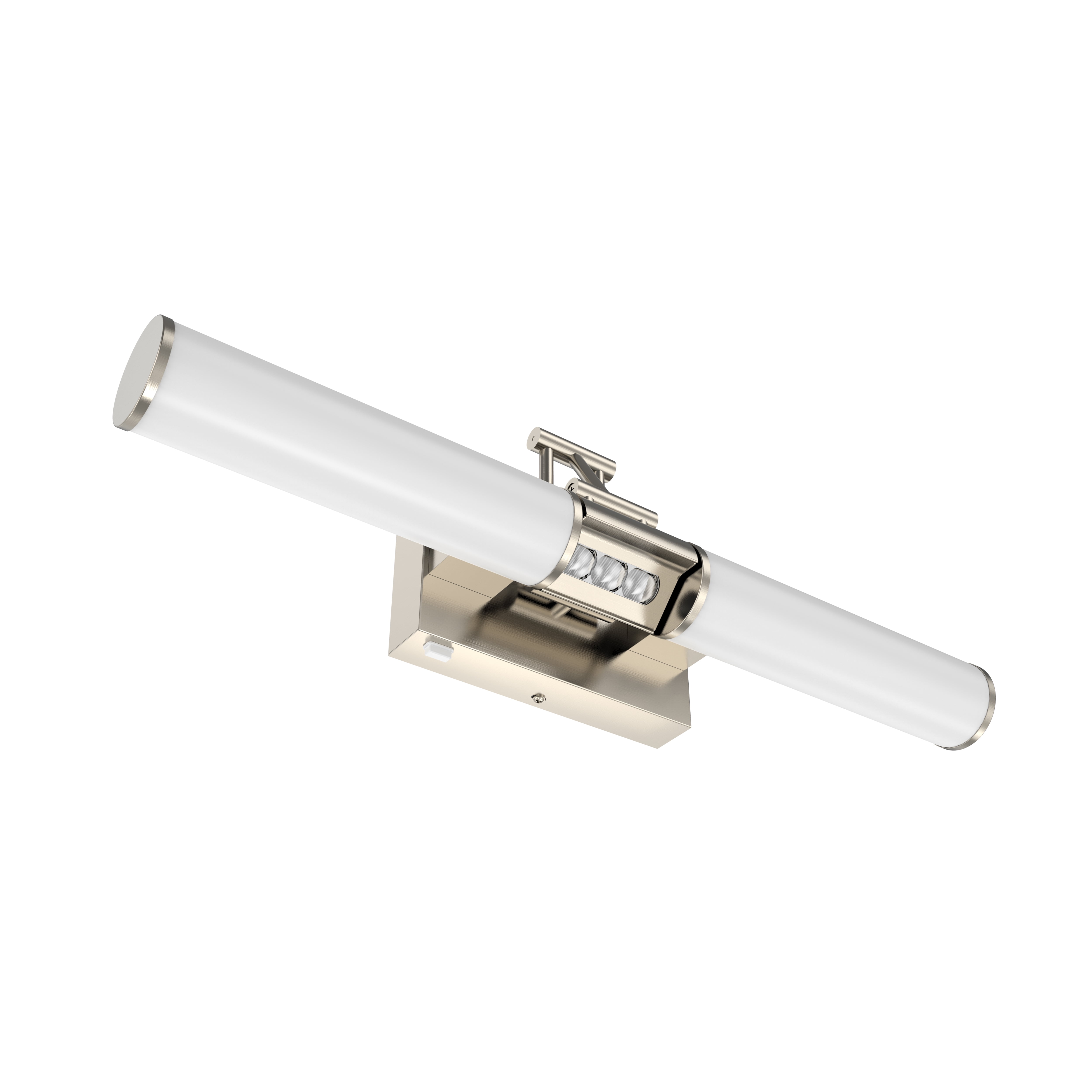 3-Light LED Vanity Light Bar for Bathroom and Makeup with 2CCT Selectable Dimmable Round Shade Brushed Nickel