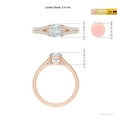 thumbnail image 5 of ANGARA Lab Grown 1 Ct Diamond Engagement Ring for Women in 14K Rose Gold (Size-5.5mm| Color-F-G| Clarity-VS) | April Birthstone, Anniversary, Jewelry Gift for Women | Lab-Grown Diamond Ring, 5 of 7